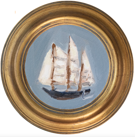 Sailboat 2 -5x5 (~7"x7 framed)