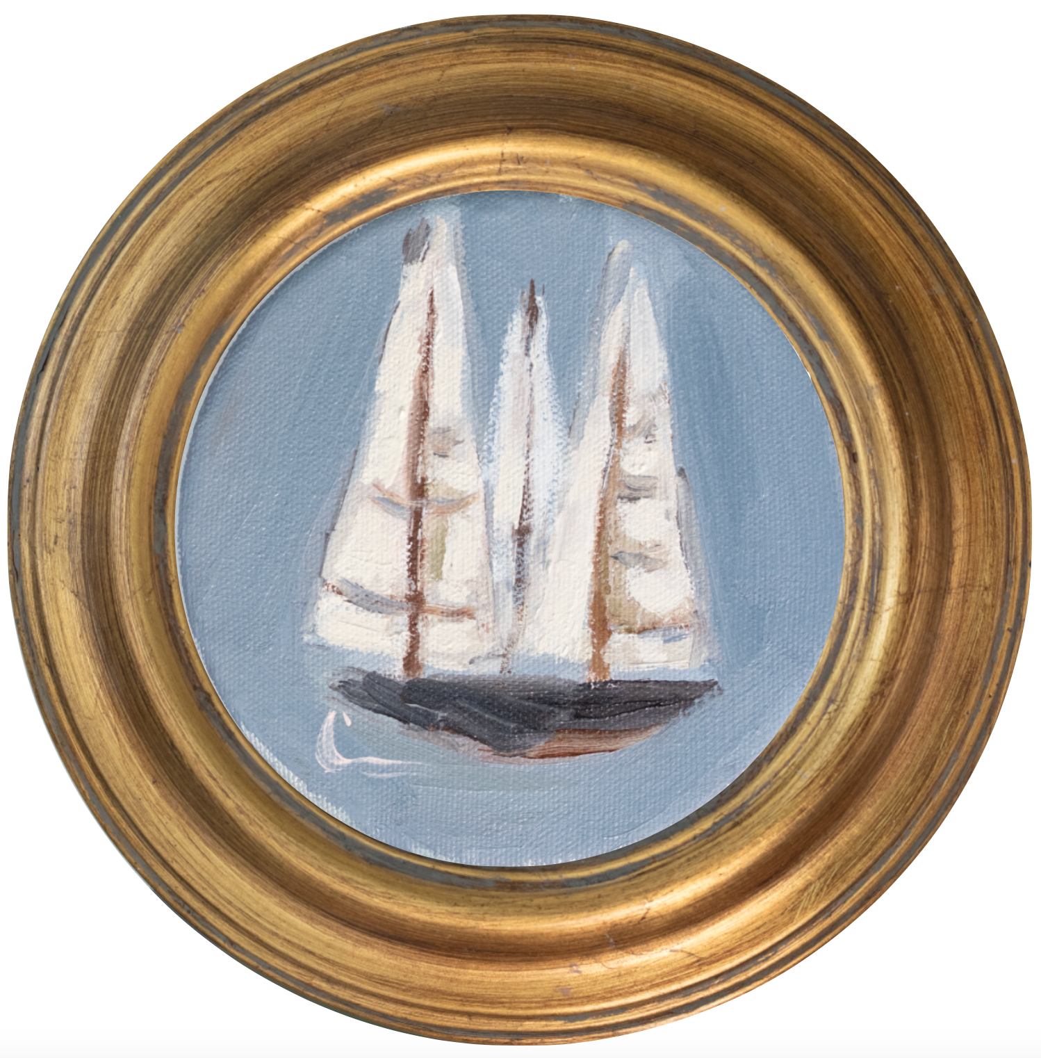 Sailboat 3 -5x5 (~7"x7 framed)