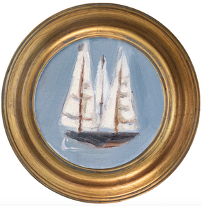 Sailboat 3 -5x5 (~7"x7 framed)