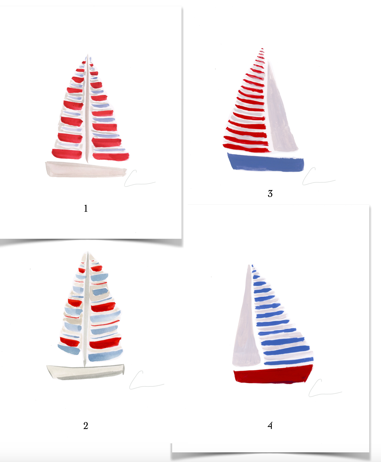 Sailboats PRINTS Bundled or Individual