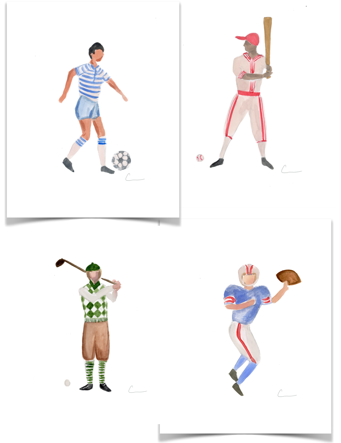 Sporty Retro PRINTS Bundled or Individual