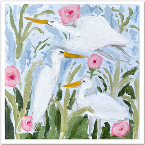 Birdies in Blue 3- 8x8