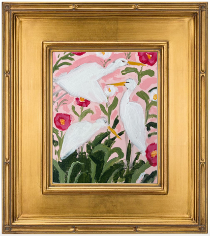 Birdies in Pink 3- 6x8