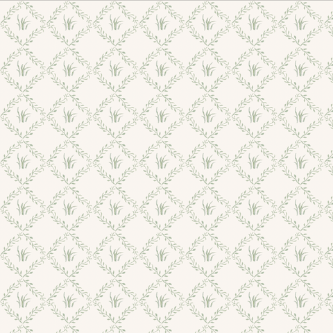 Garden Trellis in Cream- Wallpaper