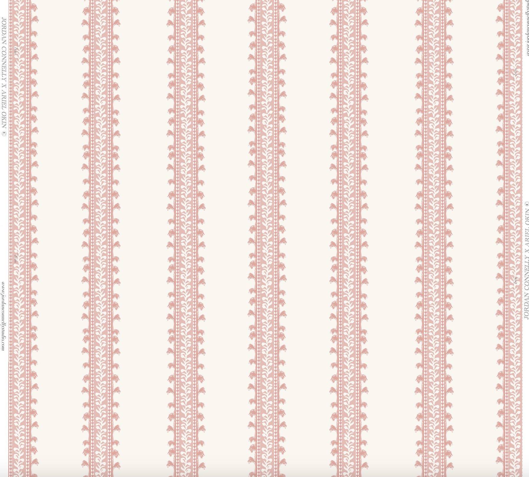 Forged Vine in Rose- Wallpaper