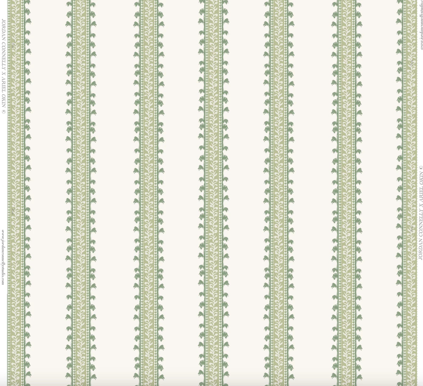 Forged Vine in Green- Fabric