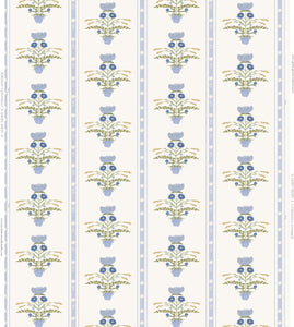 Lotus Garden in Blue- Fabric