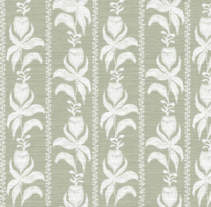 Blocked Tulips in Green- Fabric
