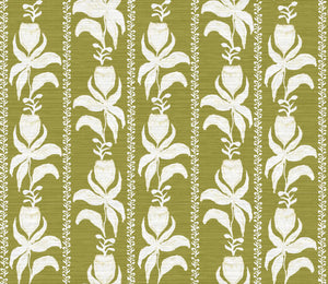 Blocked Tulips in Chartreuse- Fabric
