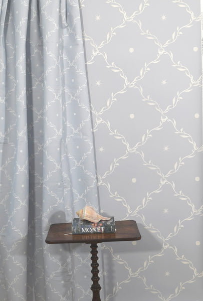 Celestial Trellis in Blue- Wallpaper