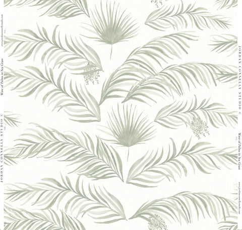 Wave of Palms in Sea Grass- Fabric