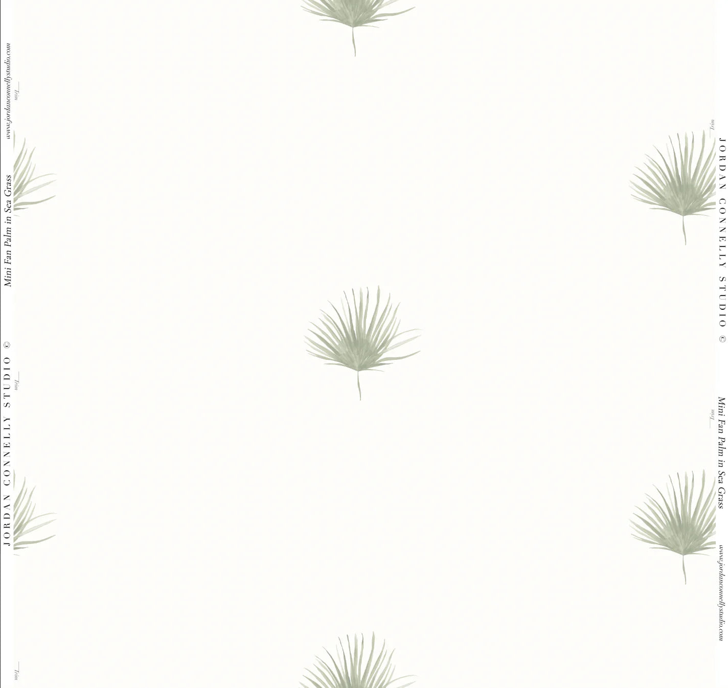 Mini Palm Frond in Sea Grass- Fabric