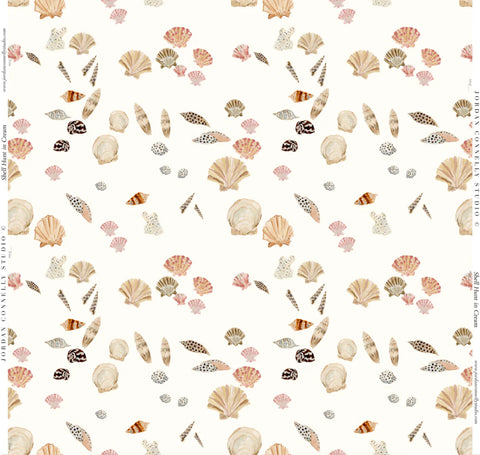 Shell Hunt in Sand- Fabric