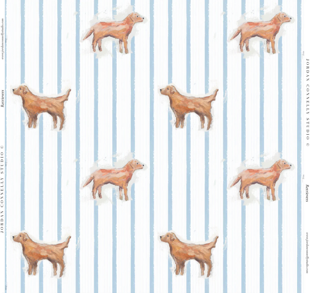 Retrievers in White- Fabric