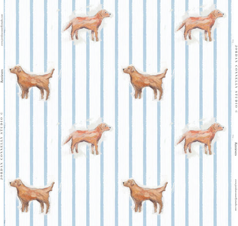 Retrievers in White- Fabric