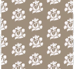 Peony Bundle in Salt on Coffee- Fabric