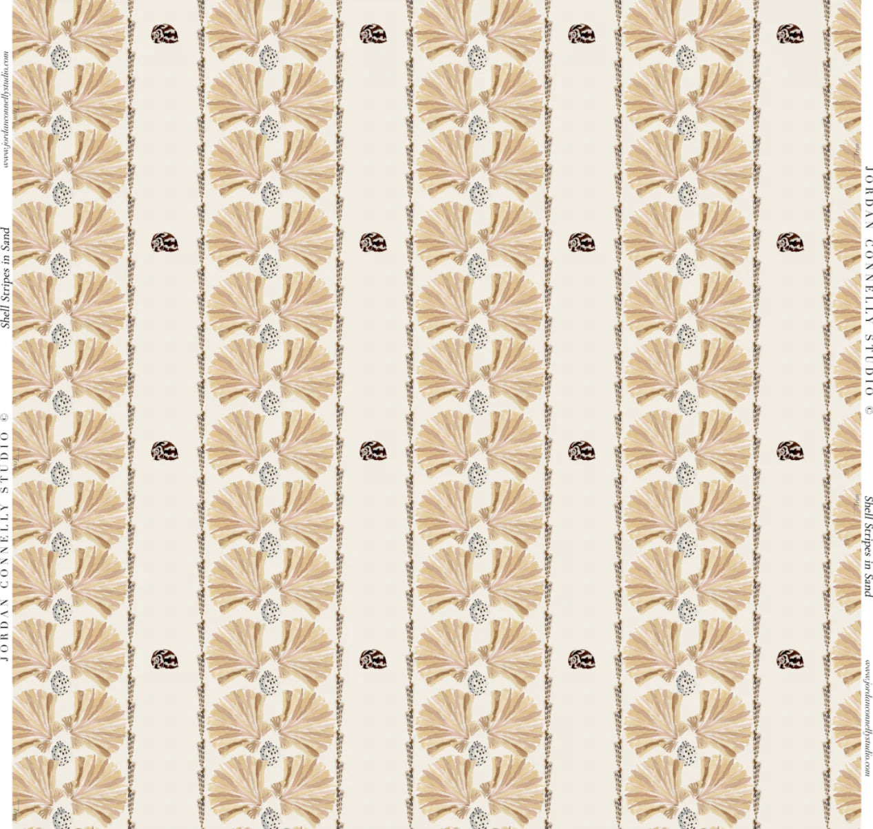 Shell Stripe in Sand- Fabric