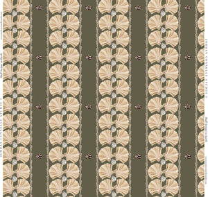 Shell Stripe in Earth- Fabric