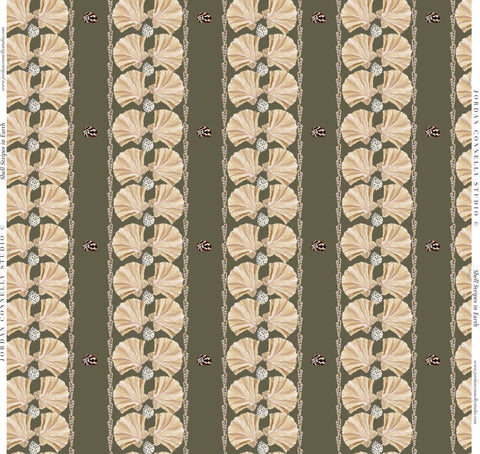 Shell Stripe in Earth- Fabric