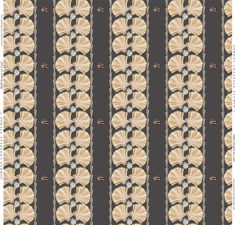 Shell Stripe in Coal- Fabric
