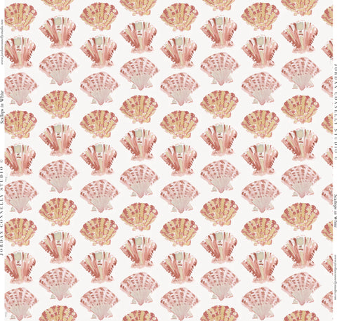 Scallops in White- Fabric