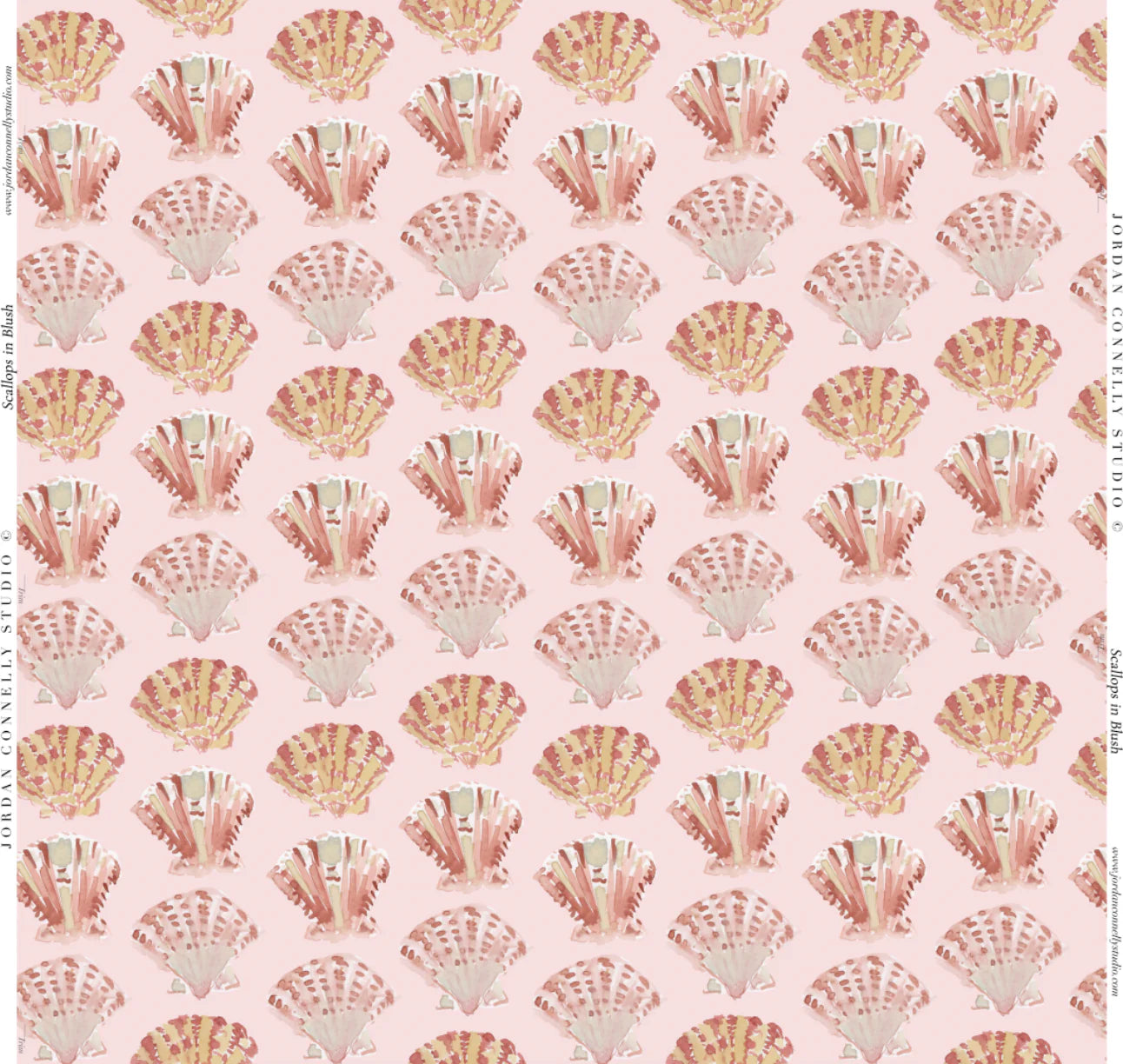 Scallops in Blush- Fabric