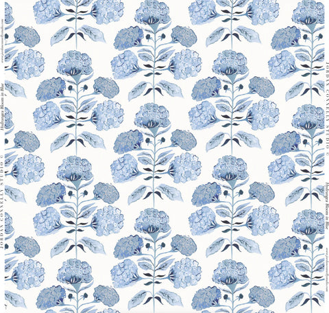 Hydrangea Bloom in Blue- Fabric