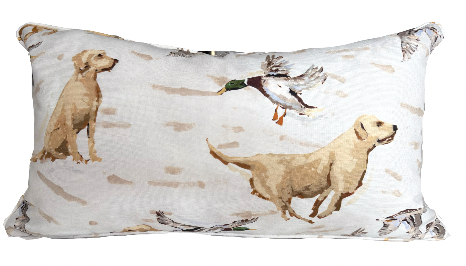 Small Lumbar Nicholas & Banks Pillow Cover- Self Piping