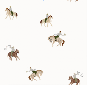 Cowboy Rodeo in Dust- Wallpaper