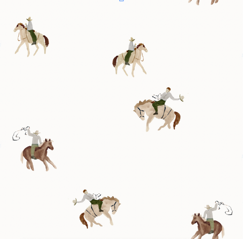 Cowboy Rodeo in Dust- Wallpaper