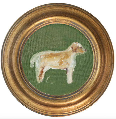 Yellow Lab 3 -5x5 (~7"x7 framed)