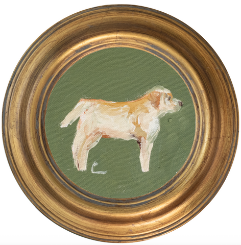 Yellow Lab 5 -5x5 (~7"x7 framed)
