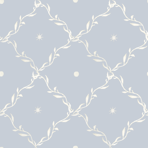 Celestial Trellis in Blue- Wallpaper