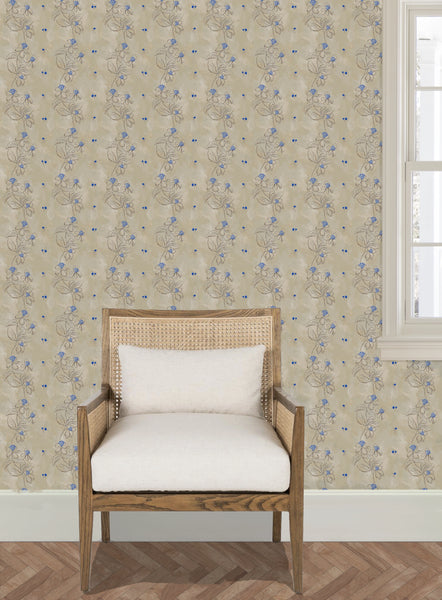 French Parchment Paper in Parchment- Wallpaper