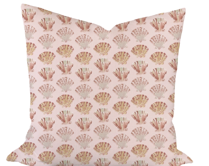 Scallops in Blush Custom Pillow