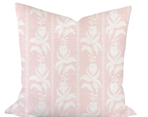 Blocked Tulips in Rose Custom Pillow