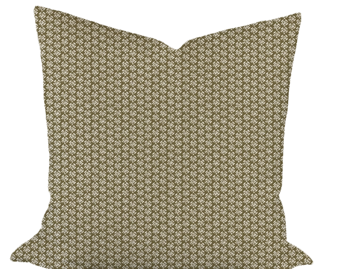 Kiawah in Olive Custom Pillow