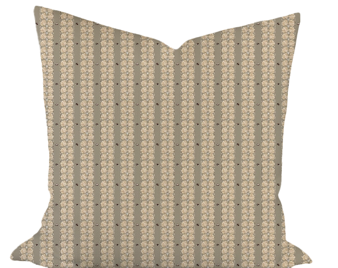 Shell Stripe in Surf Custom Pillow