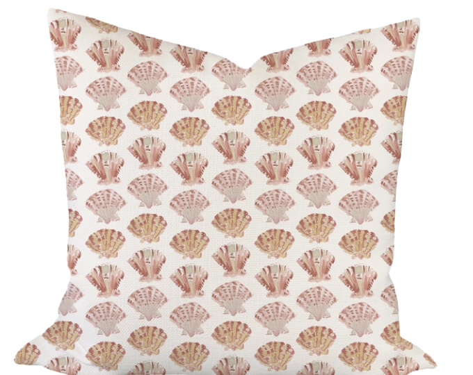 Scallops in White Custom Pillow