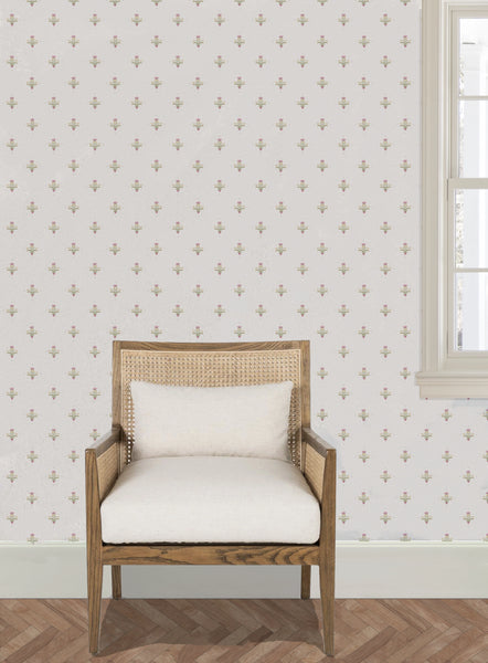 Leone Garden in Rose- Wallpaper