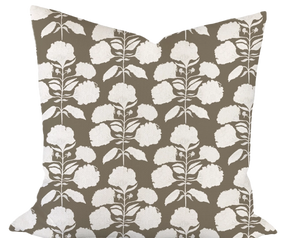 Hydrangea Bloom in Salt on Coffee Custom Pillow