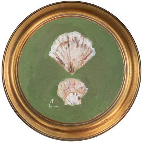 Stacked Shells -8x8 (~10"x10 framed)