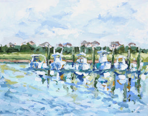 Docked at Figure Eight- 14x11