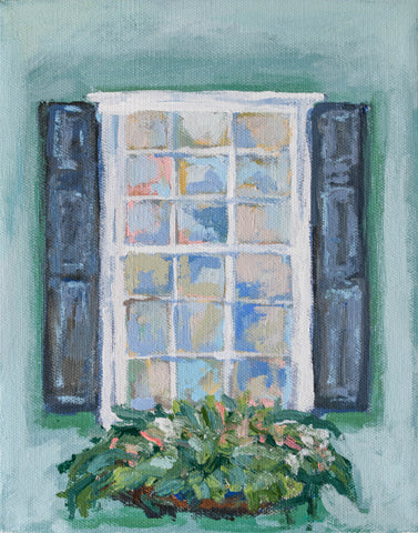Window in Eucalyptus- 8x10, Comes Framed