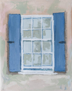 Periwinkle Window- 8x10, Comes Framed
