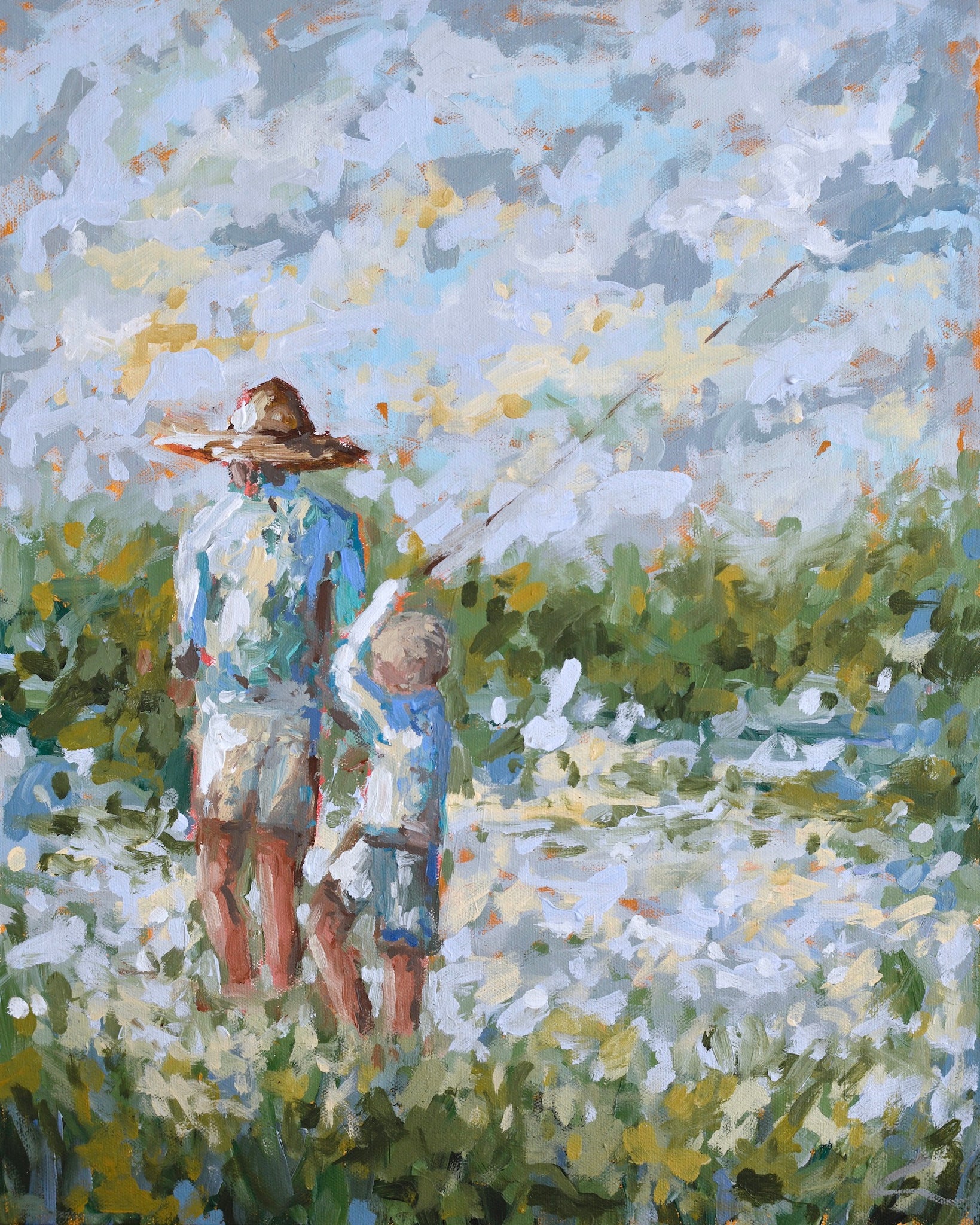 Freedom and Fish- 16x20