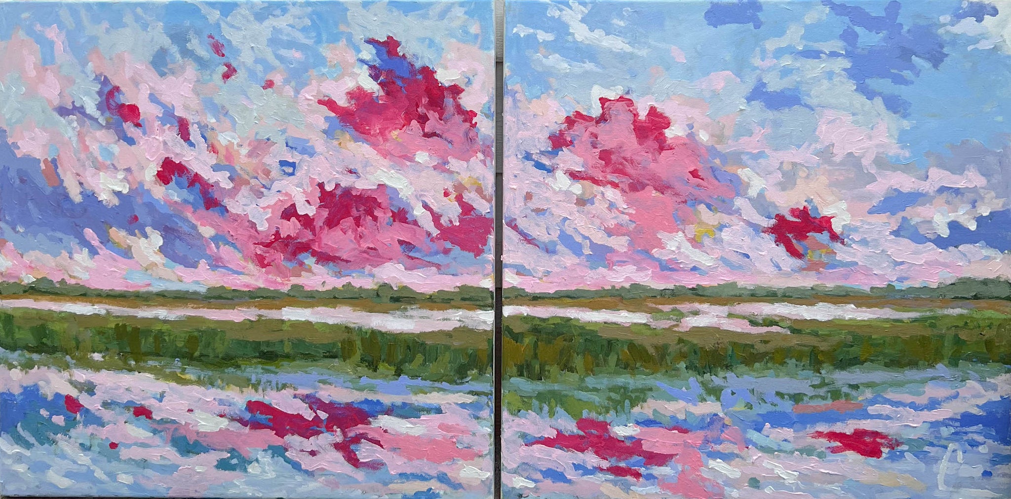 Magenta Sunset- 48x24