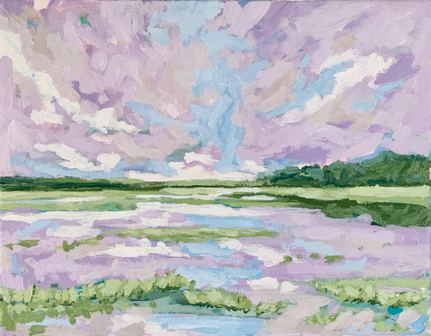 Lavender Skies- 14x11