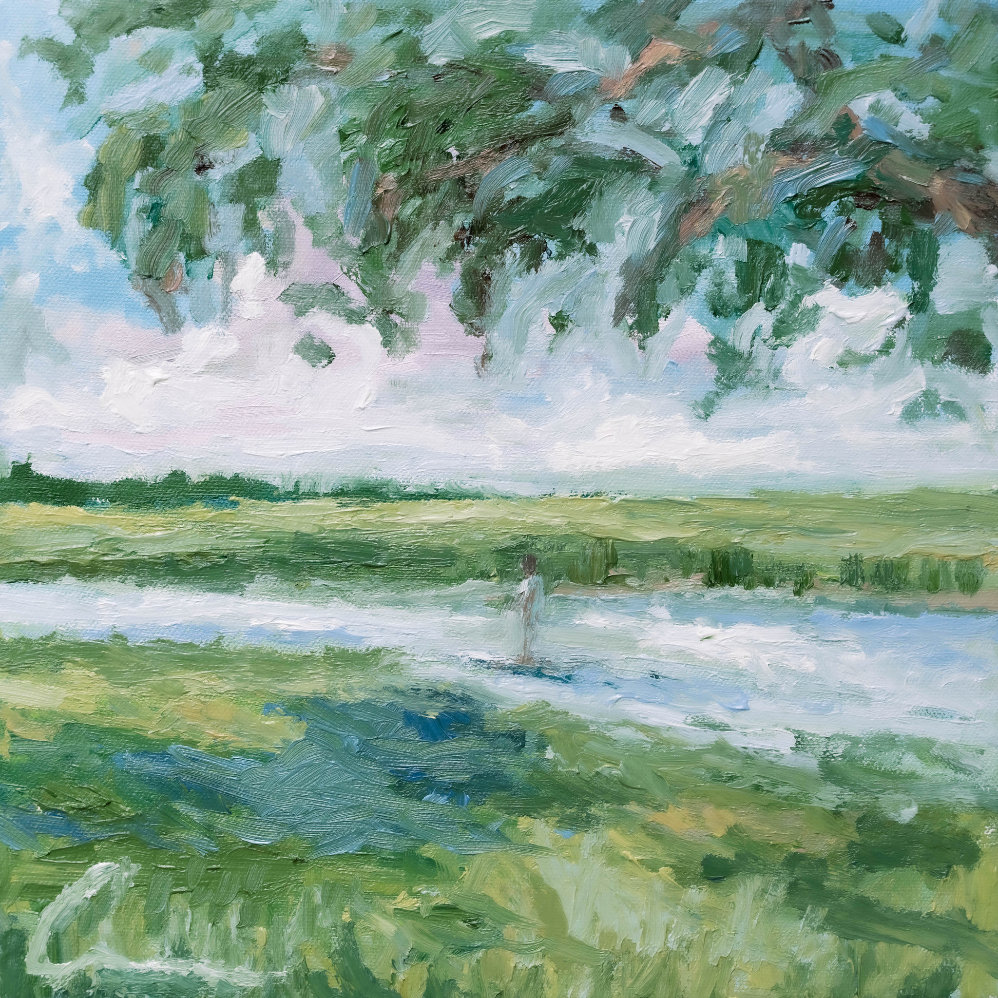 Paddling by Pitt Street- Framed 12x12