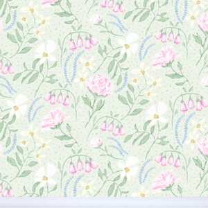 Flowers for Bailey in Pale Seafoam- Wallpaper